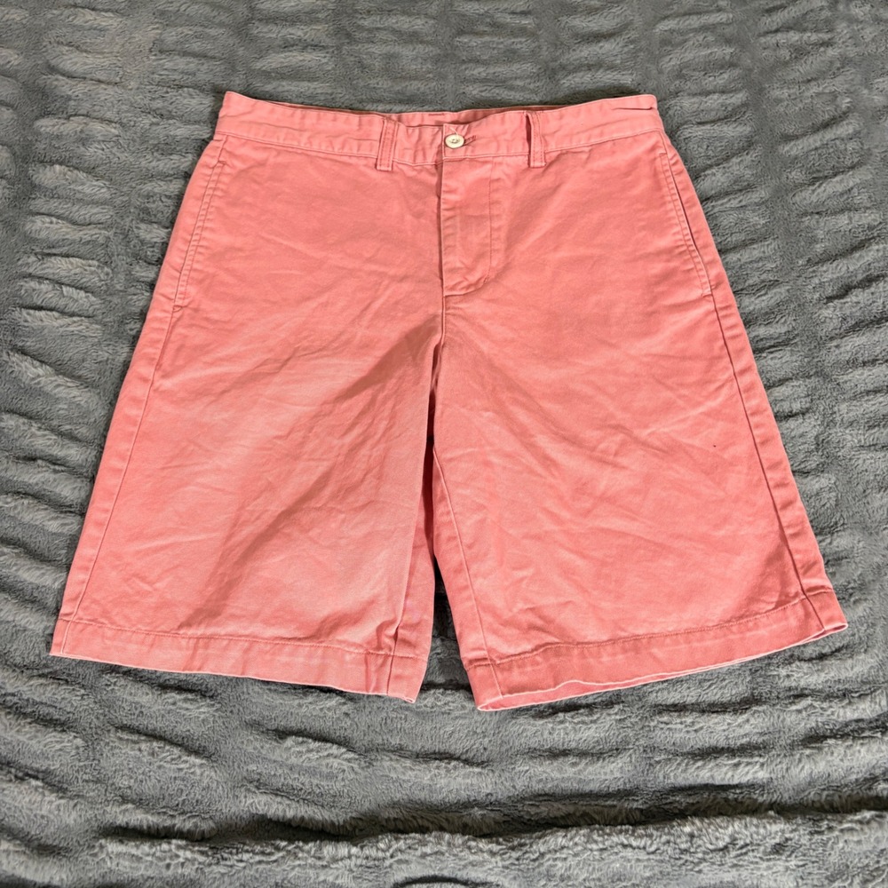 Vineyard Vines Kids Boys Pink Cotton Chino Shorts Size 18 Salmon Preppy AQ765
